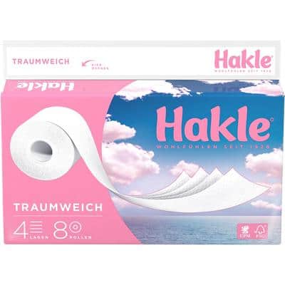 Hakle Toilettenpapier Traumweich 4-lagig 8 Rollen à 130 Blatt