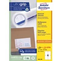 AVERY Zweckform Adressetiketten 3483-200 Ultragrip Weiss DIN A4 105 x 148 mm 220 Blatt à 4 Etiketten