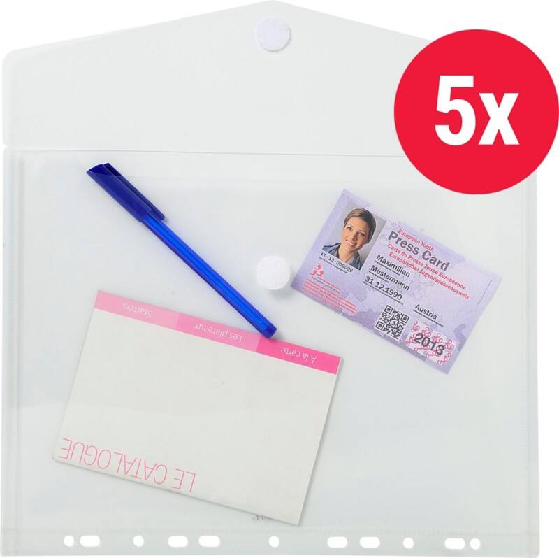 Pochettes perforées Exacompta A4 PP (Polypropylène) Transparent 5 unités