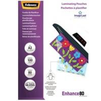 Fellowes ImageLast Enhance Laminierfolien A3 Glänzend 80 Mikron (2 x 80) Transparent 100 Stück