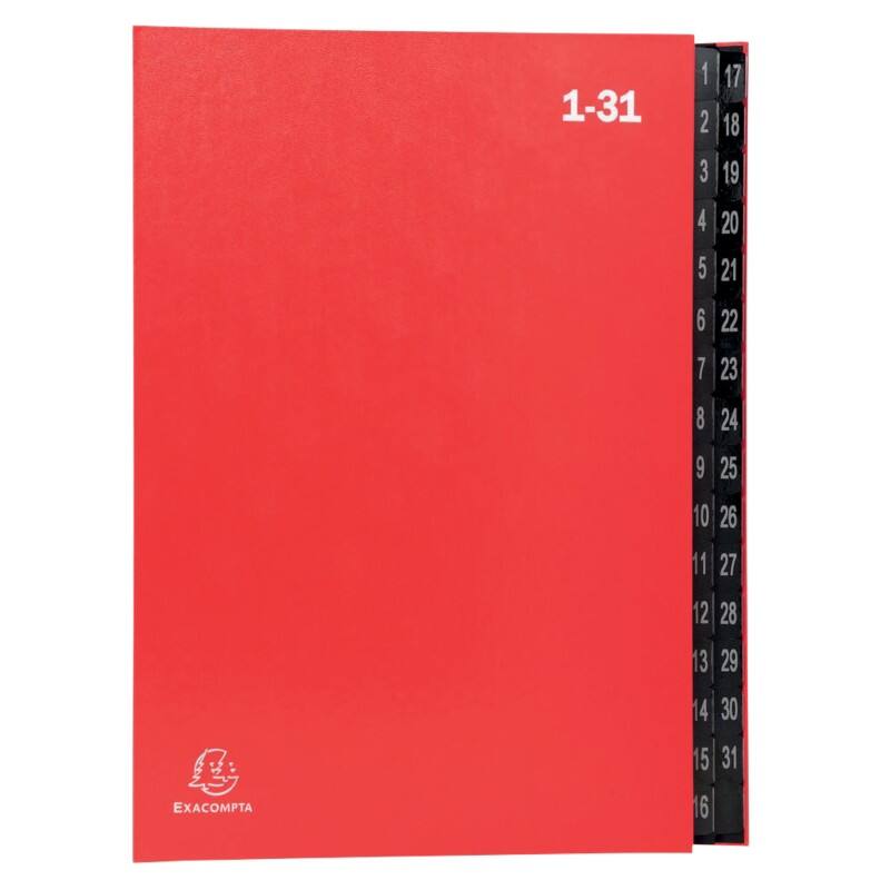 Trieur numérique extensible Exacompta A4 Rouge
