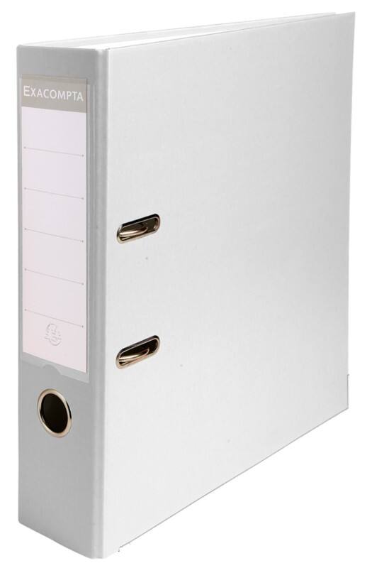 Exacompta Maxi Breit Ordner A4 75 mm Weiß 2 Ringe 918402B Kunststoff Glatt Hochformat