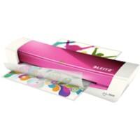 Plastifieuse Leitz iLAM Home Office A4, 300 mm/min. Préchauffage 3 min. Jusqu'à 2 x 125 (250) microns. Rose