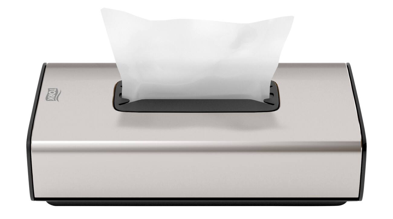 Distributeur de mouchoirs Tork F1 Acier inoxydable Argenté