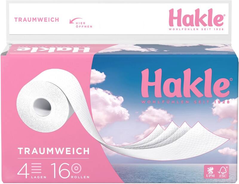 Papier toilette Hakle Dream Soft 4 épaisseurs 10123 16 Rouleaux de 130 Feuilles