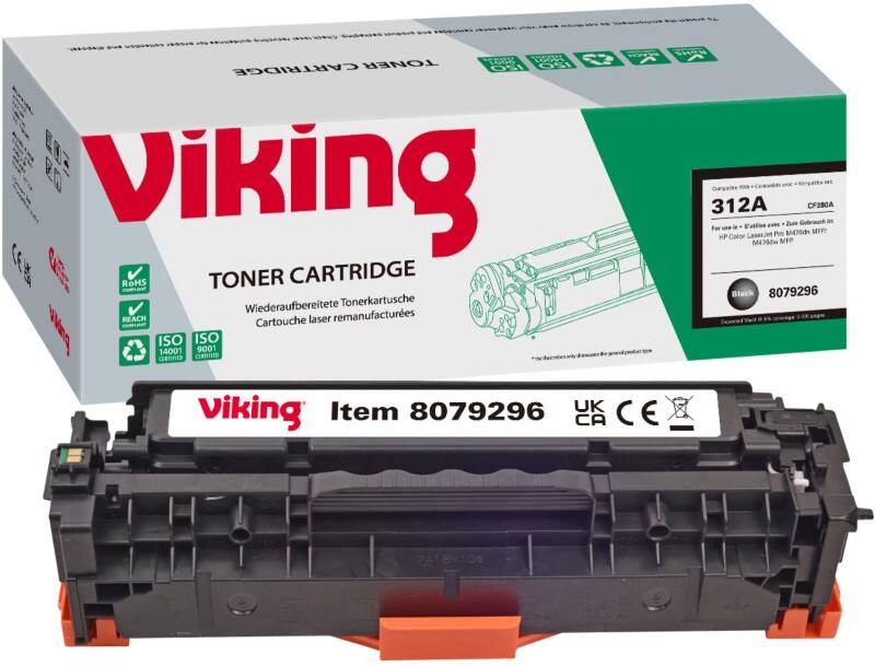 Viking 312A Kompatibel HP Tonerkartusche CF380A Schwarz