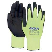 Oxxa Handschuhe X-Grip-Lite Nylon, Latex Größe XXL Schwarz, Gelb 2 Stück