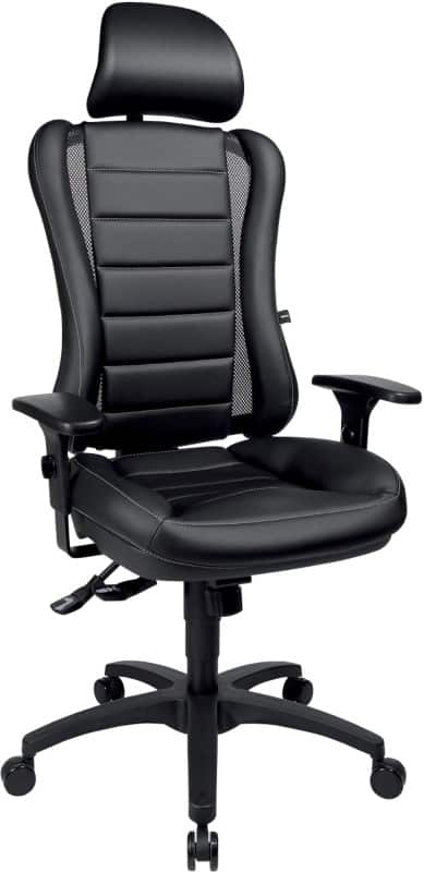 Fauteuil de bureau Head Point RS TOPSTAR Mécanisme synchrone Similicuir Accoudoirs réglables en hauteur Siège réglable en hauteur Noir 110 kg