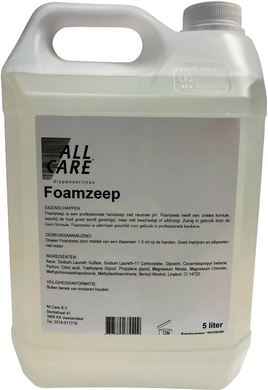 Savon pour les mains Eco Mousse Modéré Blanc 98916 5 L