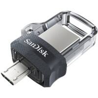 Clé USB SanDisk Ultra Dual Drive M3.0 128 Go Noir transparent