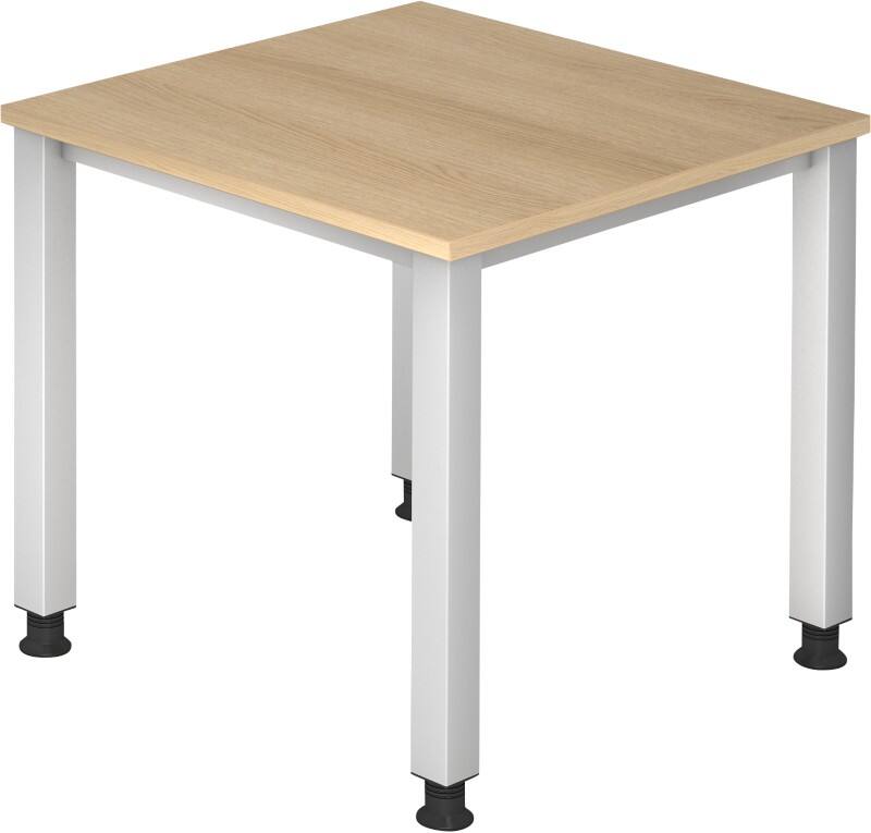 Bureau Hammerbacher Q Series Rectangulaire Chêne Bois Argenté 4 pieds 800 x 685 mm