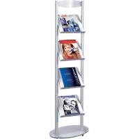 Kerkmann A4 Prospektständer Silber 3473 420 (B) x 340 (T) x 1.550 (H) mm