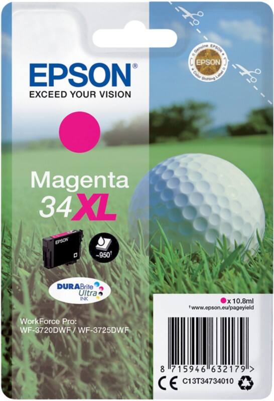 Epson 34XL Original Tintenpatrone C13T34734010 Magenta