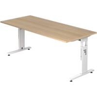 Bureau Hacmerbacher VOS19/E/W Chêne, Blanc 180 x 80 x 65 cm