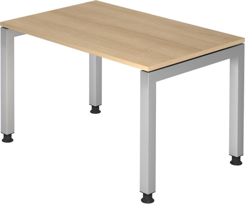Hammerbacher J Serie Höhenverstellbar Höhenverstellbarer Schreibtisch Rechteckig Eiche 4 Füsse 1.200 (B) x 680 (H) mm Holz