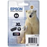 Cartouche jet d'encre Epson 26XL D'origine C13T26314012 Noir
