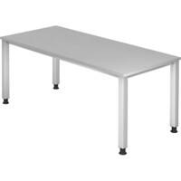 Bureau Hammerbacher Q Series VQS Hauteur ajustable Rectangulaire Gris 4 pieds métalliques 1800 (L) x 800 (P) x 810 (H) mm Acier, Aggloméré