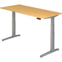 Bureau assis-debout Hammerbacher XBHM Imitation hêtre 1 800 x 800 x 720 mm