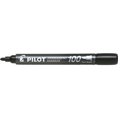 Pilot Super Grip 100 Permanentmarker Fein Rundspitze 1 mm Schwarz