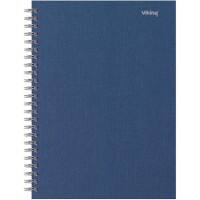 Carnet de notes Viking A5+ Quadrillé Reliure en spirale Carton rigide Bleu foncé Perforé 160 Pages 80 Feuilles