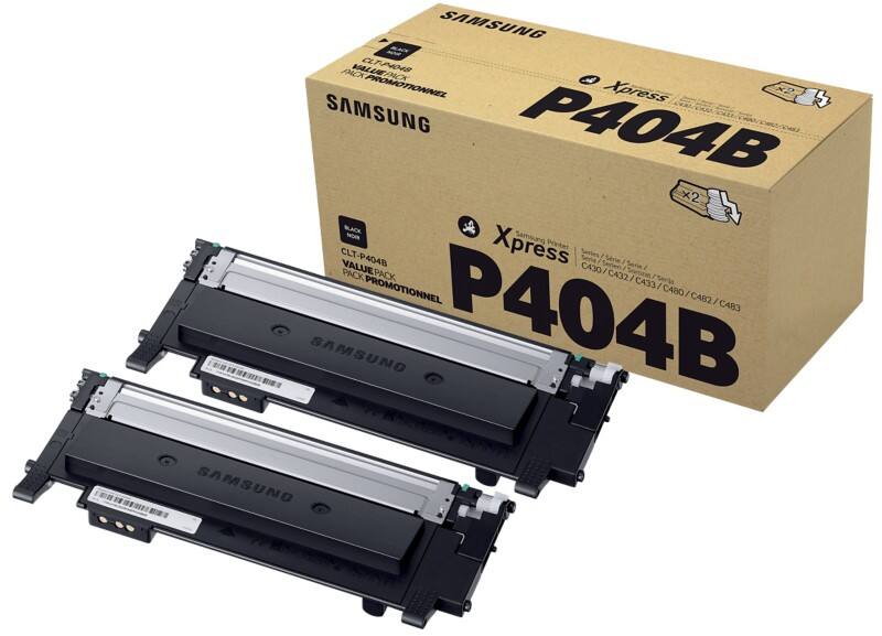 Toner CLT-P404B D'origine Samsung Noir Duopack 2 Unités