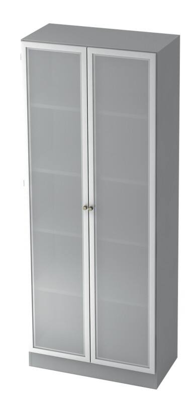 Armoire à portes battantes Hammerbacher Aggloméré 5 Étagères 800 x 420 x 2004 mm Argenté;Gris
