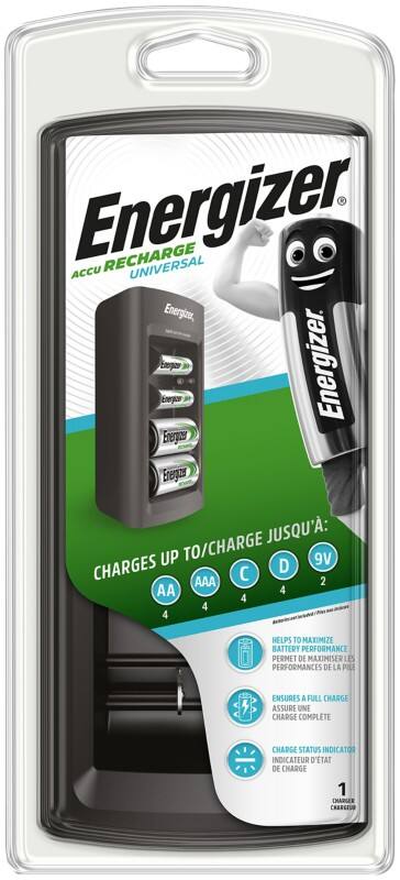 Chargeur pour pile rechargeable Energizer Universel