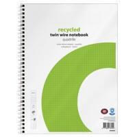 Office Depot A4+ Drahtgebunden Weiß Papierumschlag Notizbuch Kariert Recycelt mikroperforiert 100 Blatt