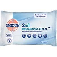 Sagrotan Desinfektionsmittel Tücher 2-in-1 15 Stück