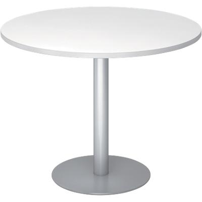 Table Hammerbacher Argenté;Blanc Mélaminé Argenté STF10 1'000 x 745 mm