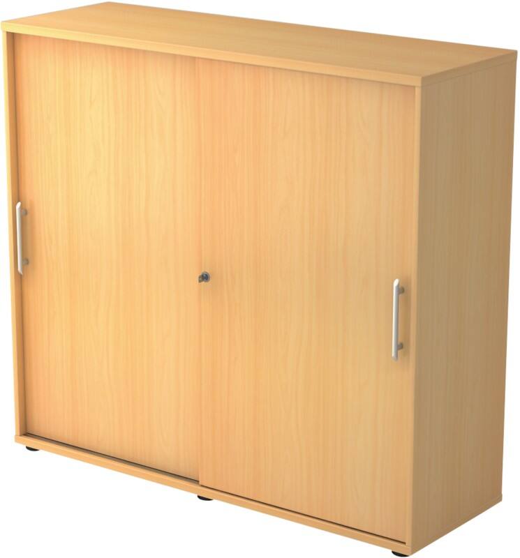 Armoire à portes rideaux Hammerbacher 1753S RE Imitation hêtre 1200 x 400 x 1100 mm