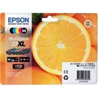 Cartouche jet d'encre Epson 33XL D'origine C13T33574011 Cyan, jaune, magenta, noir Multipack 4 Unités