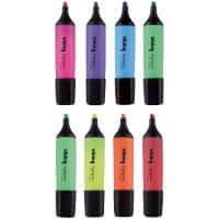 Surligneur Niceday HC1-5 Assortiment Pointe large Biseautée 1 - 5 mm Non rechargeable 8 Unités