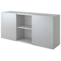 Armoire Hammerbacher 2FH Gris, argenté 1'600 x 420 x 748 mm